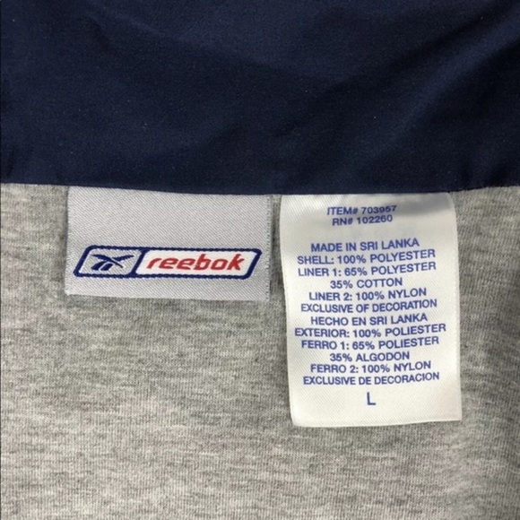 Reebok Nylon lined Windbreaker Track Jacket L - Picture 7 of 7